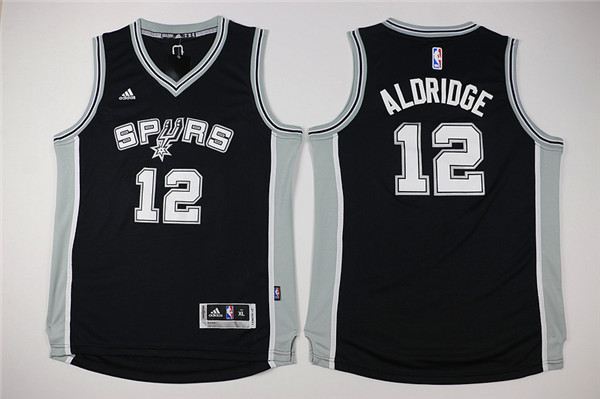 NBA Youth San Antonio Spurs #12 Aldridge Black Game Nike Jerseys->->Youth Jersey